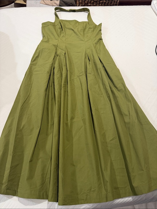 Dresses & Skirts - Olive Green Halter Mid-Length Women's Dress